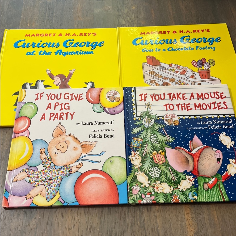 Children's Book’s set of 8 hardcover books new Pete the cat Curious George #18 - Picture 3 of 3